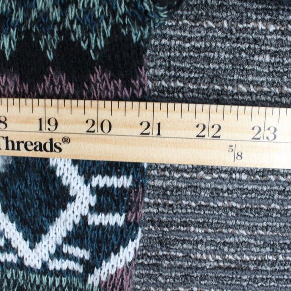 VTG Todays News Sweater Large Geometric Crew Neck 100% Virgin Acrylic - Picture 8 of 11